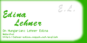 edina lehner business card